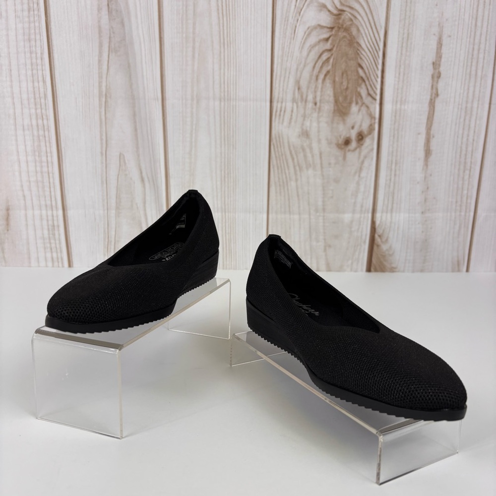 Skechers Cleo Slip On Casual Ballet Flats Memory Foam Comfort Shoes Black Sz 6.5 - Picture 4 of 15